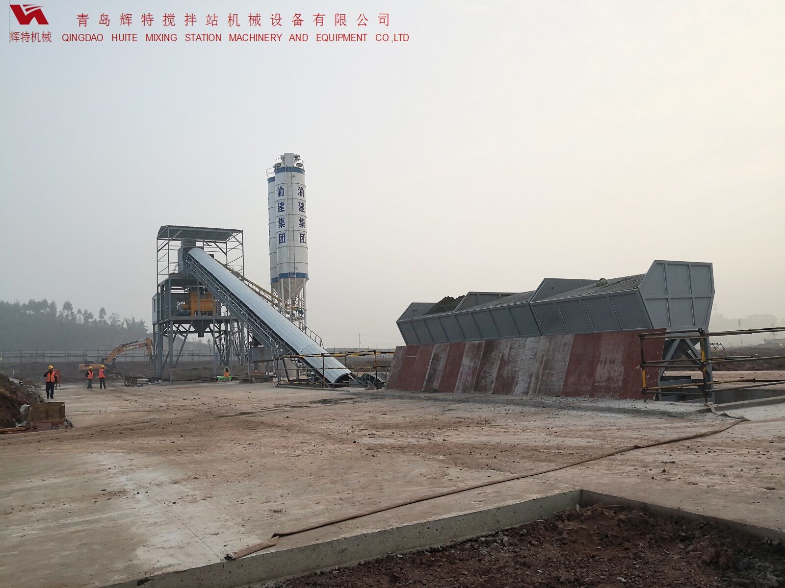 輝特混凝土攪拌站HZS120---保障工作人員安全，實(shí)現(xiàn)模塊化理念